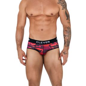 Фото Мужские трусы брифы красные Clever Moda NAVIGATE PIPING BRIEF 152305