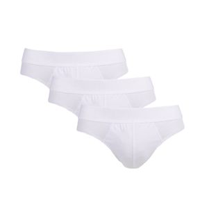 Фото Мужские трусы брифы (белый) набор 3 в 1 Bikkembergs BKK1USP14TR