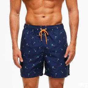 Фото Мужские шорты темно-синие с принтом Romeo Rossi RR9504-5