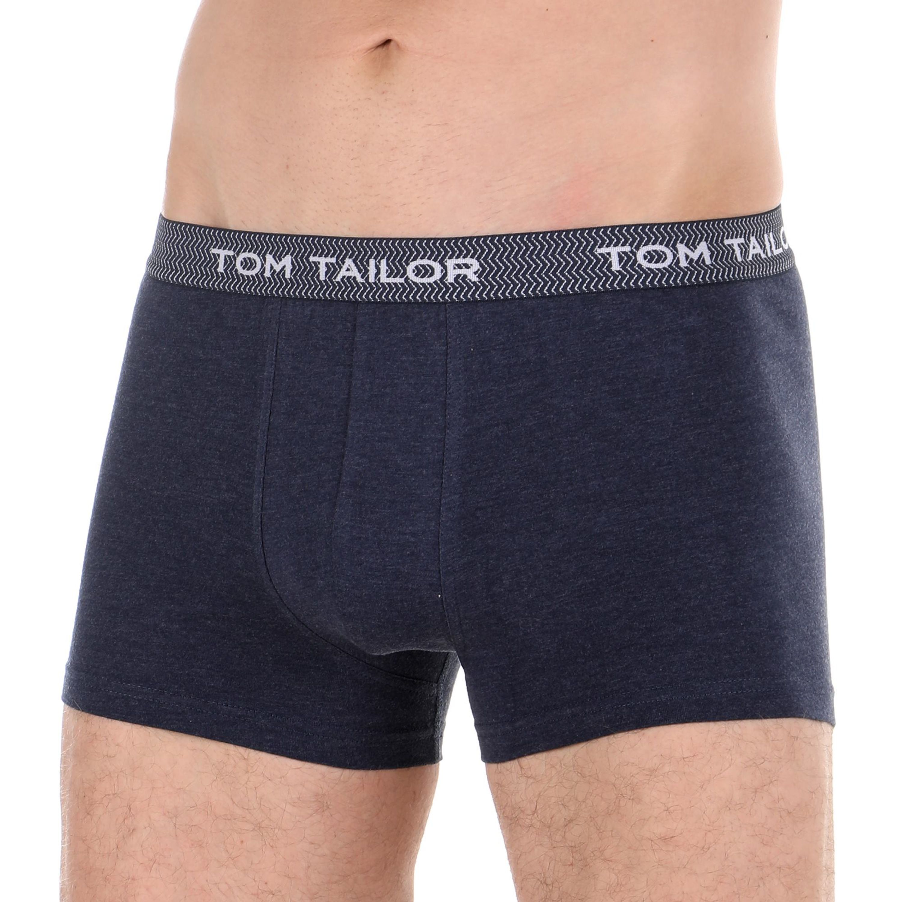 Мужские трусы боксеры темно-синие меланжевые Tom Tailor 70453/6072 631 фото 1