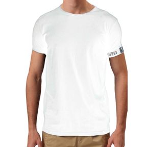 Фото Мужская футболка белая с круглым вырезом Bikkembergs NEW PUPINO BKK42UTS17SI