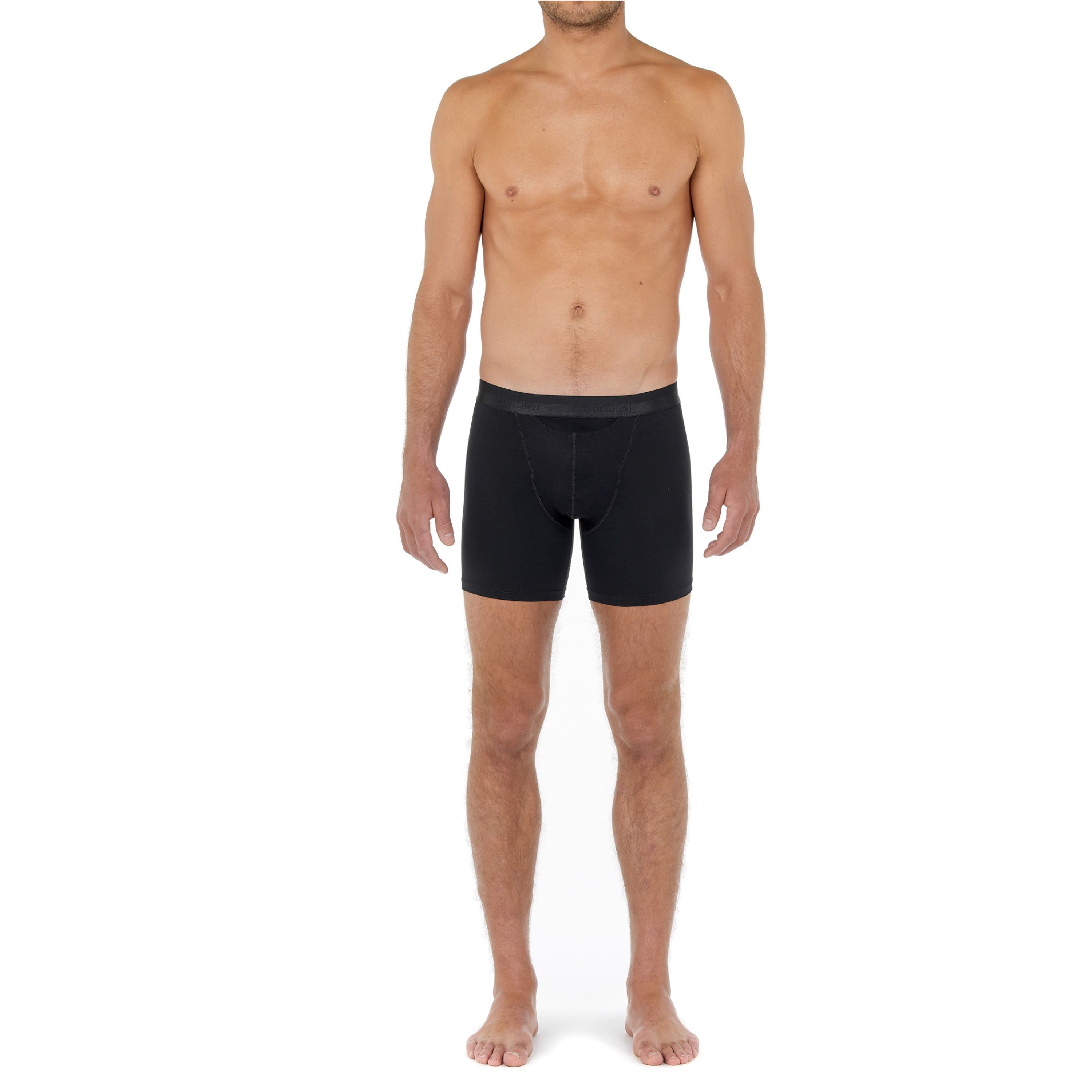 Мужские трусы боксеры удлиненные черные HOM HO1 Long Boxer Briefs HO1 359519_400004 фото 2