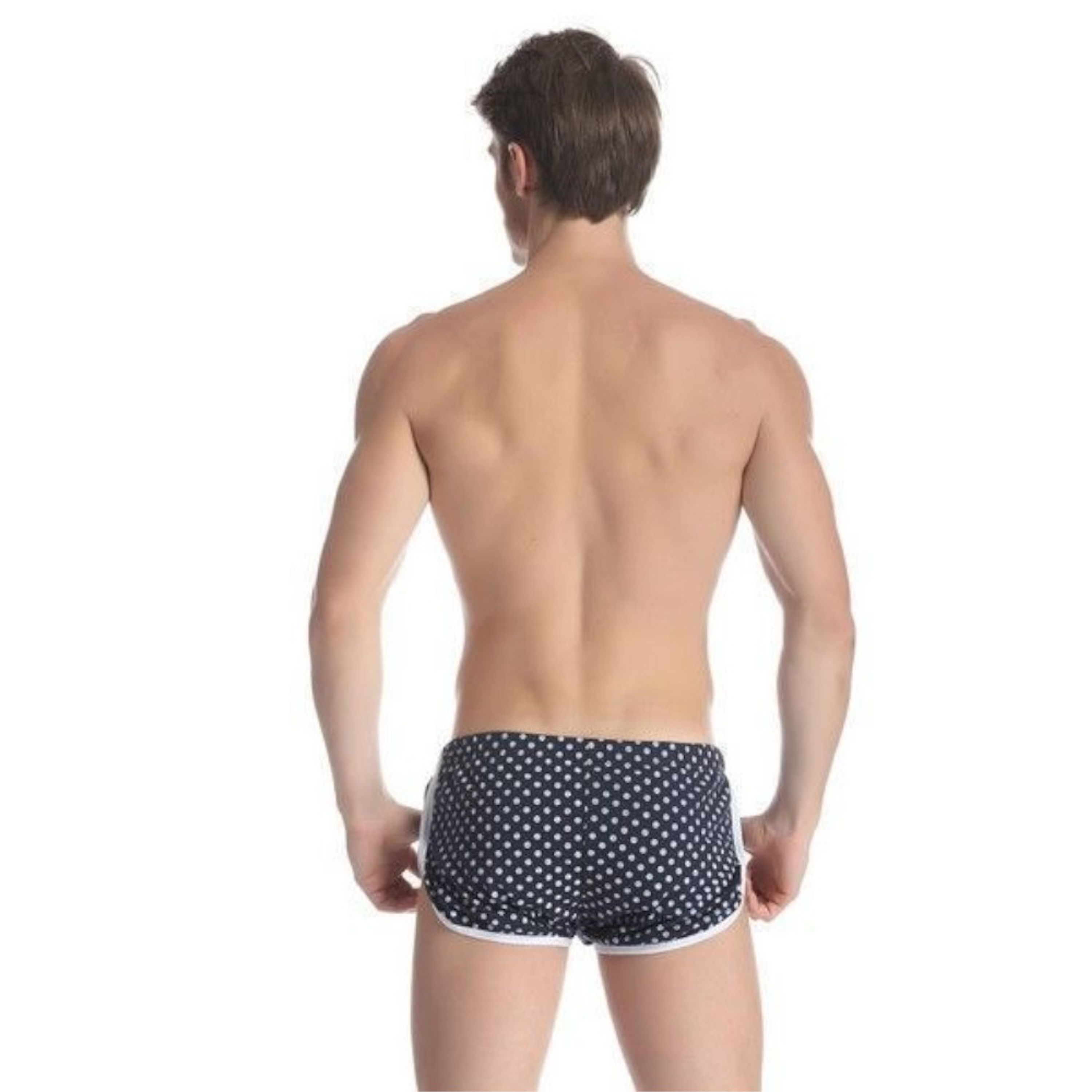 Мужские шорты синие в горошек Gillbro Navy Polka Dot Shorts фото 5