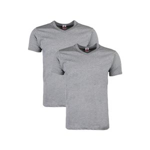 Фото Футболка мужская с V- вырезом серая. Набор 2 штуки QianBA QB52470