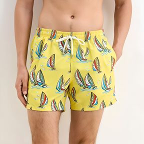 Фото Мужские пляжные шорты желтые KOM 1M11MMSY241-027 ISLAND SHORT Фото Мужские пляжные шорты желтые KOM 1M11MMSY241-027 ISLAND SHORT