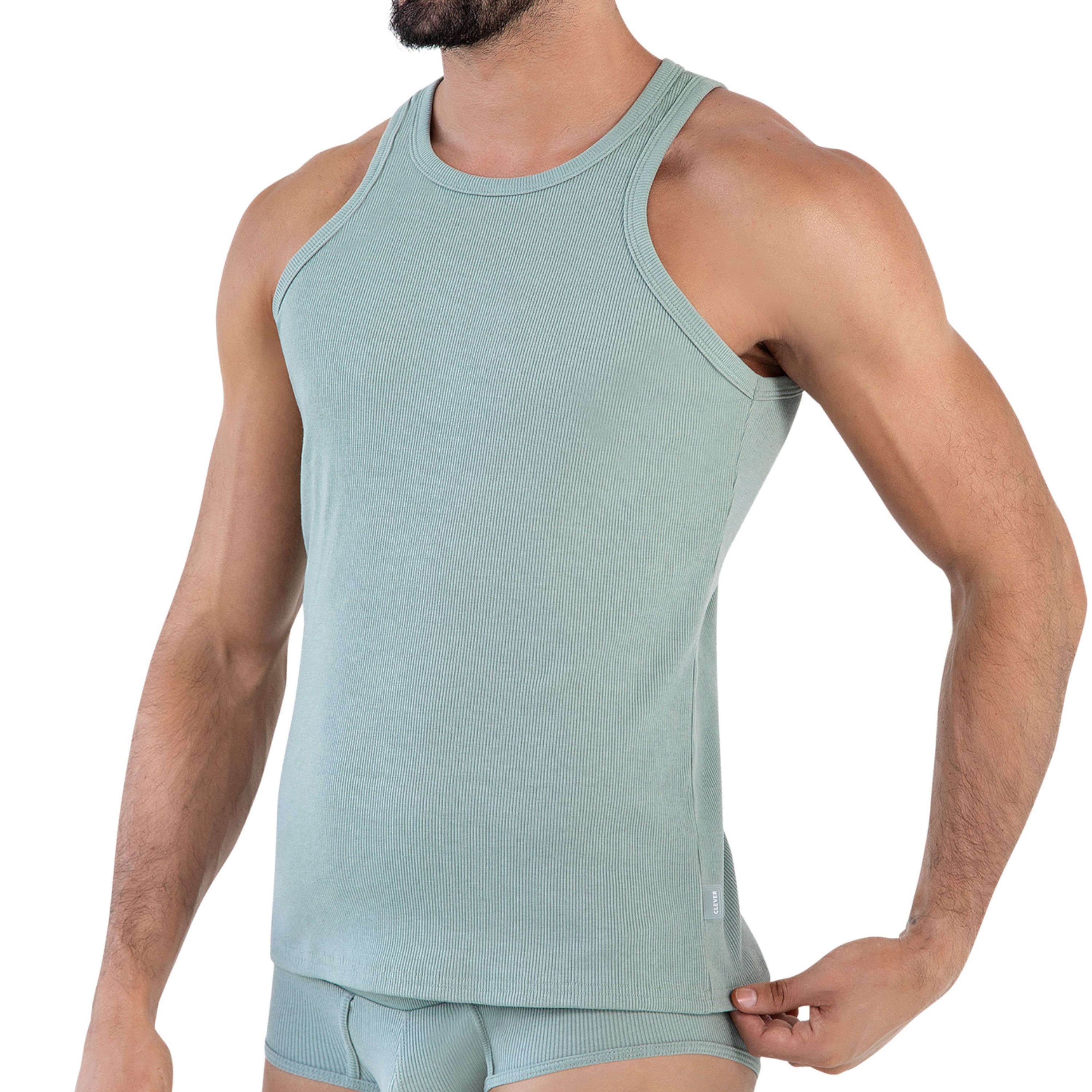 Мужская майка зеленая Clever Moda SPIRIT TANK TOP 160618 фото 1