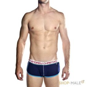 Фото Мужские трусы хипсы темно-синие Andrew Christian Retro Pro Navy Boxer  AC4-M121