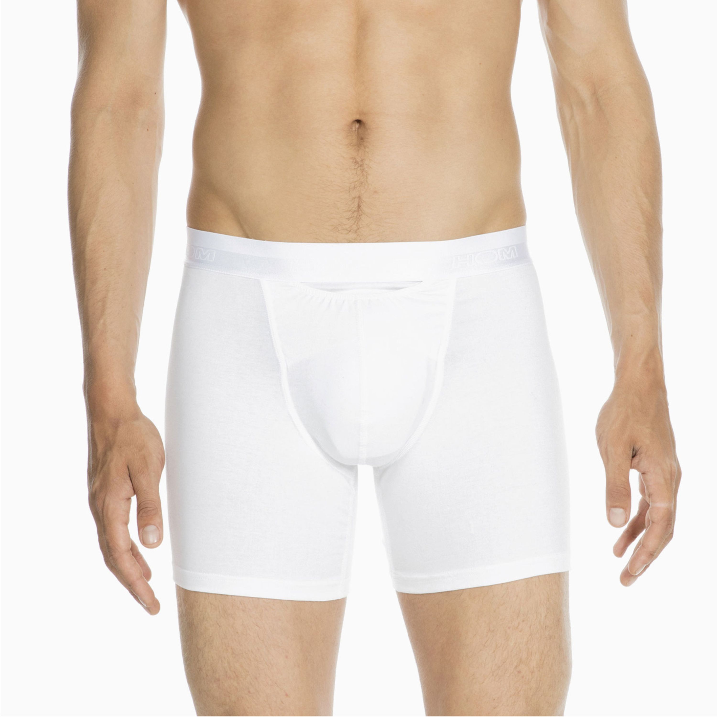 Мужские трусы боксеры удлиненные белые HOM HO1 Long Boxer Briefs HO1 359519_400003 фото 4