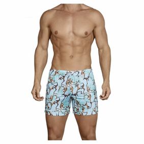 Фото Мужские шорты голубые с рисунком Clever Alsina Swimsuit Trunk 070410