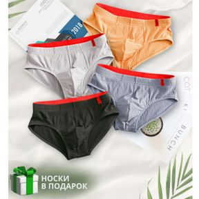 Фото Набор мужских трусов брифов 4 в1 + ПОДАРОК ROMEO ROSSI RR2083