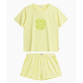 Фото Пижама женская лайм с шортами ATLANTIC Plain NLP-487