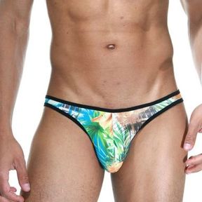 Фото Мужские трусы слипы белые с цветочным принтом Cosmos Colors MM20_YG