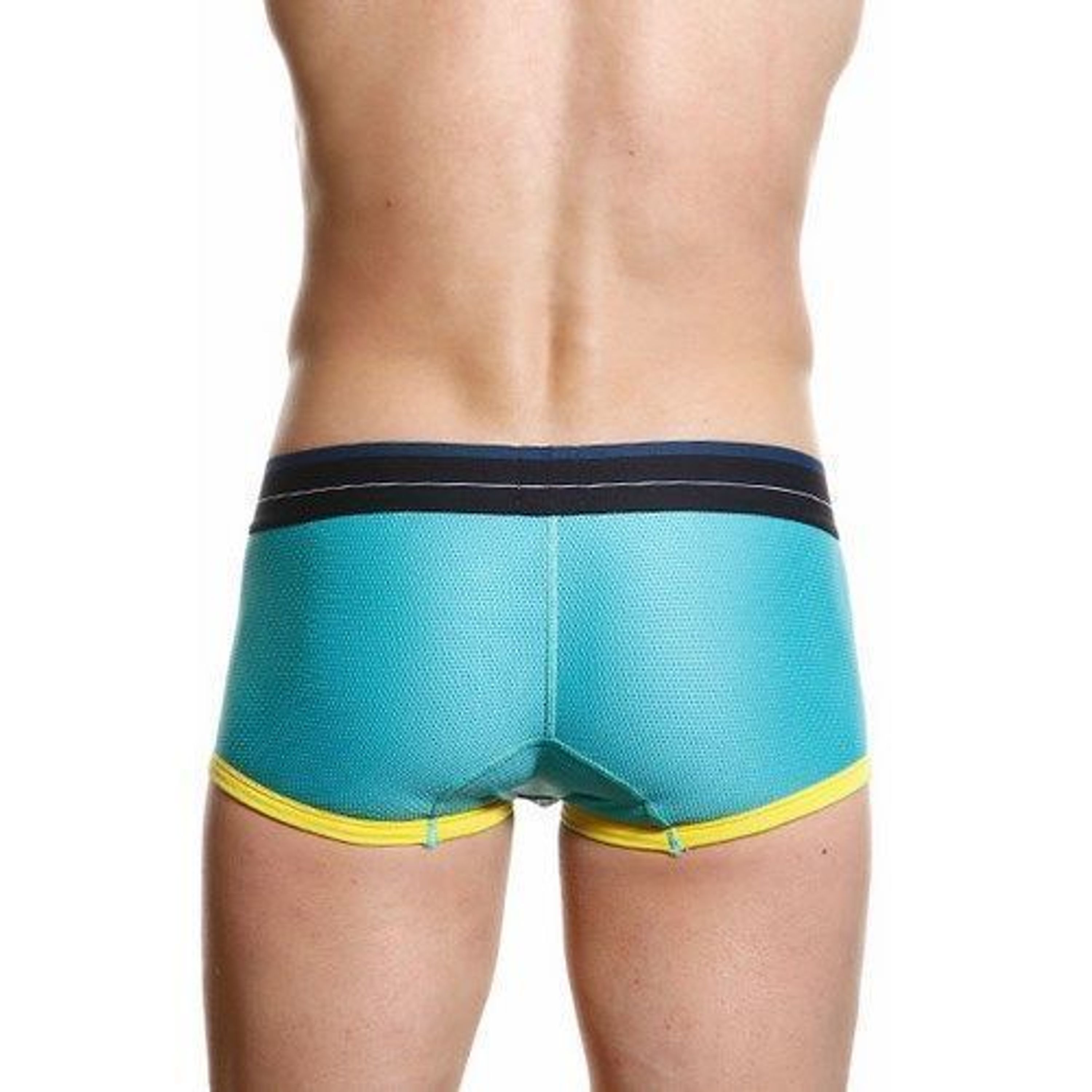 Мужские трусы хипсы зеленые в сетку TOOT Nylon Sport Hip Boxer фото 2