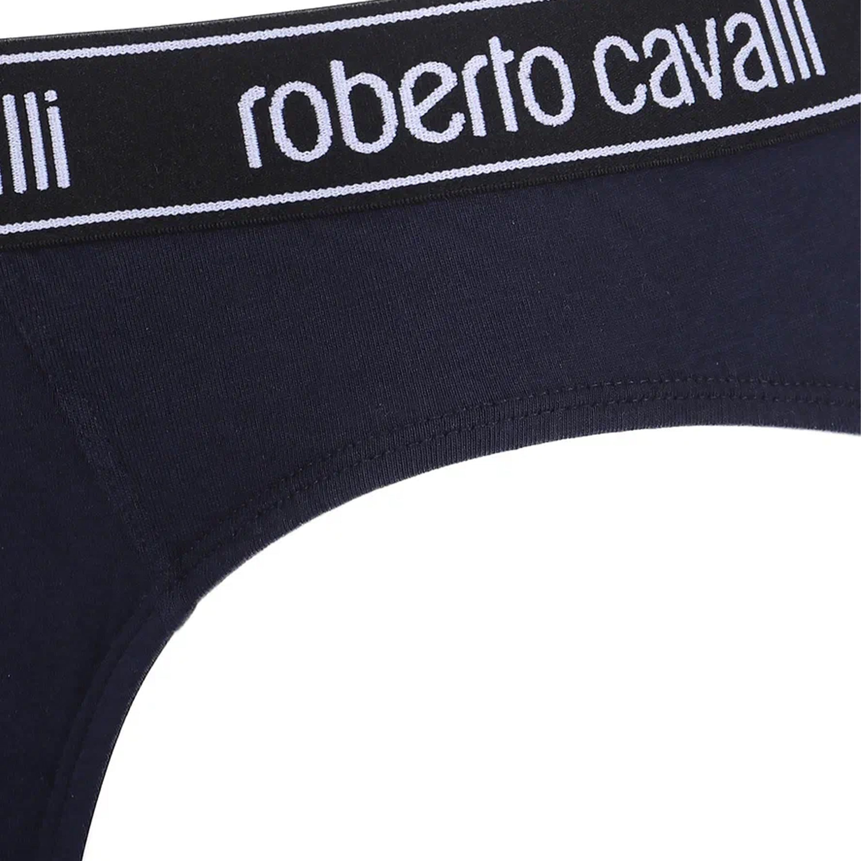 Набор мужских трусов брифов 3в1 темно-синие ROBERTO CAVALLI RC1USP02TR фото 3