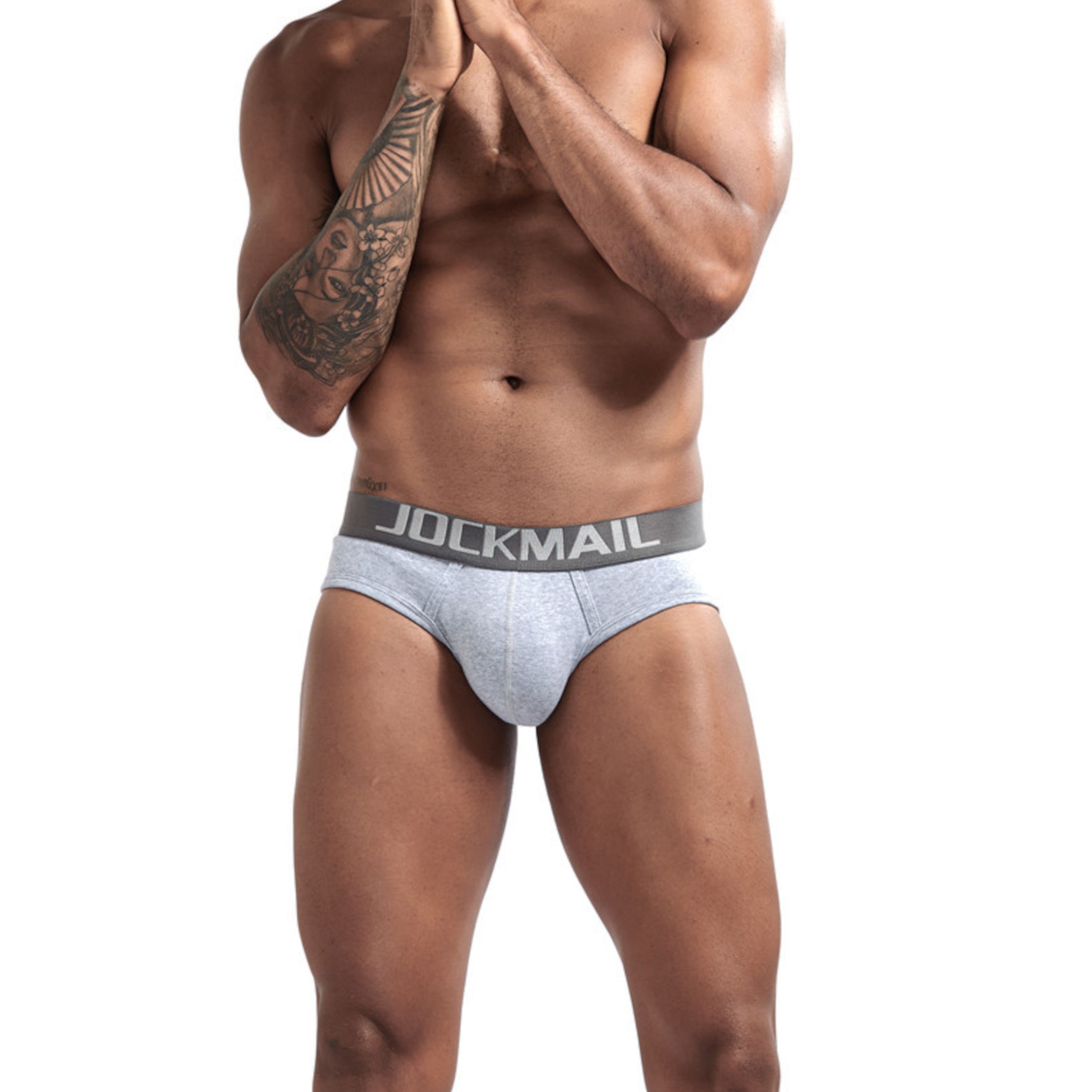 Мужские трусы брифы серые JOCKMAIL JM2031-3 фото 2