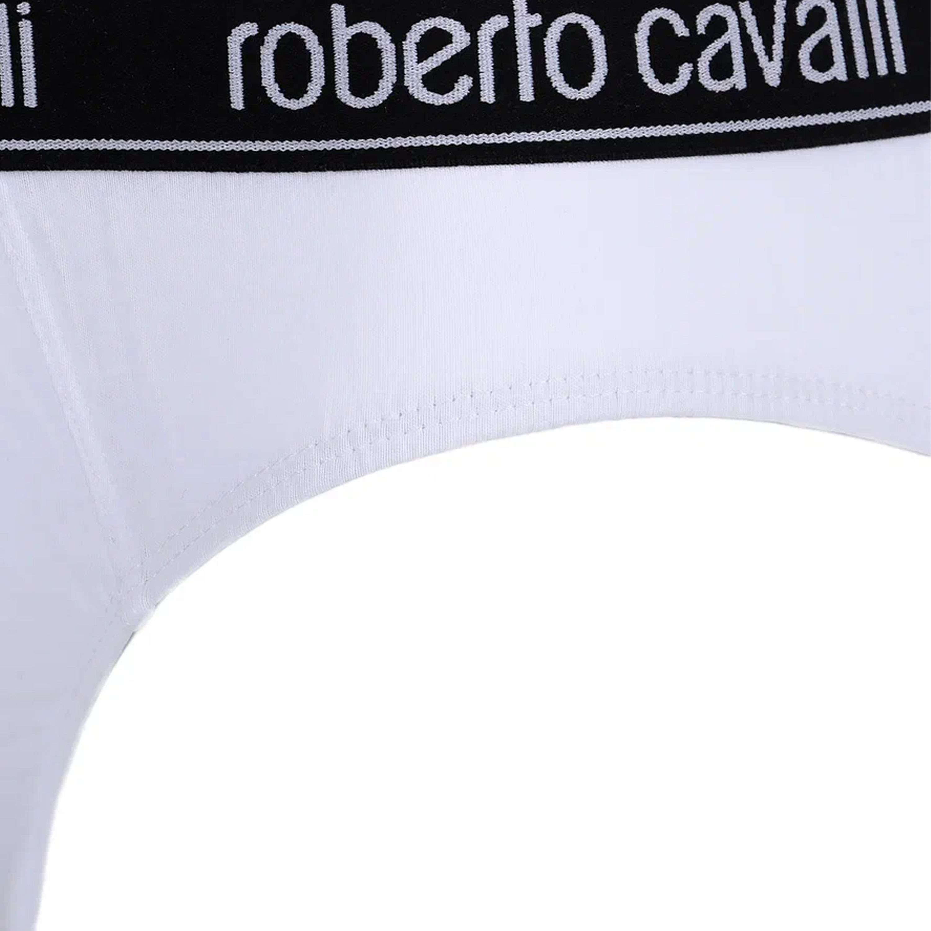 Набор мужских трусов брифов 3в1 белые ROBERTO CAVALLI RC1USP02TR фото 3