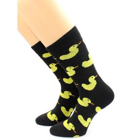 Фото Носки с принтом "Резиновые уточки" черные Hobby Line