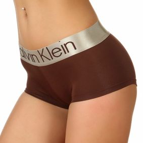 Фото Женские трусы боксеры Calvin Klein Women Hips Steel Modal Brown