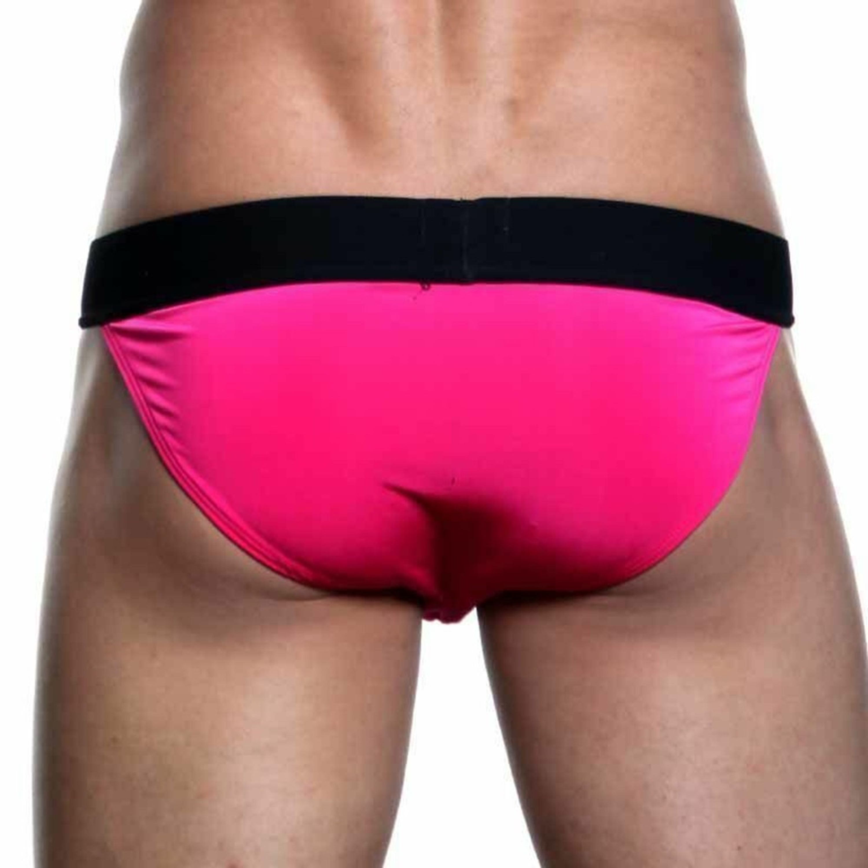 Мужские трусы танга розовые с черной резинкой HOM Night Therapy Tanga Brief Pink фото 4