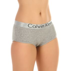 Фото Женские трусы-шорты серые меланжевые Calvin Klein Women Steel Grey