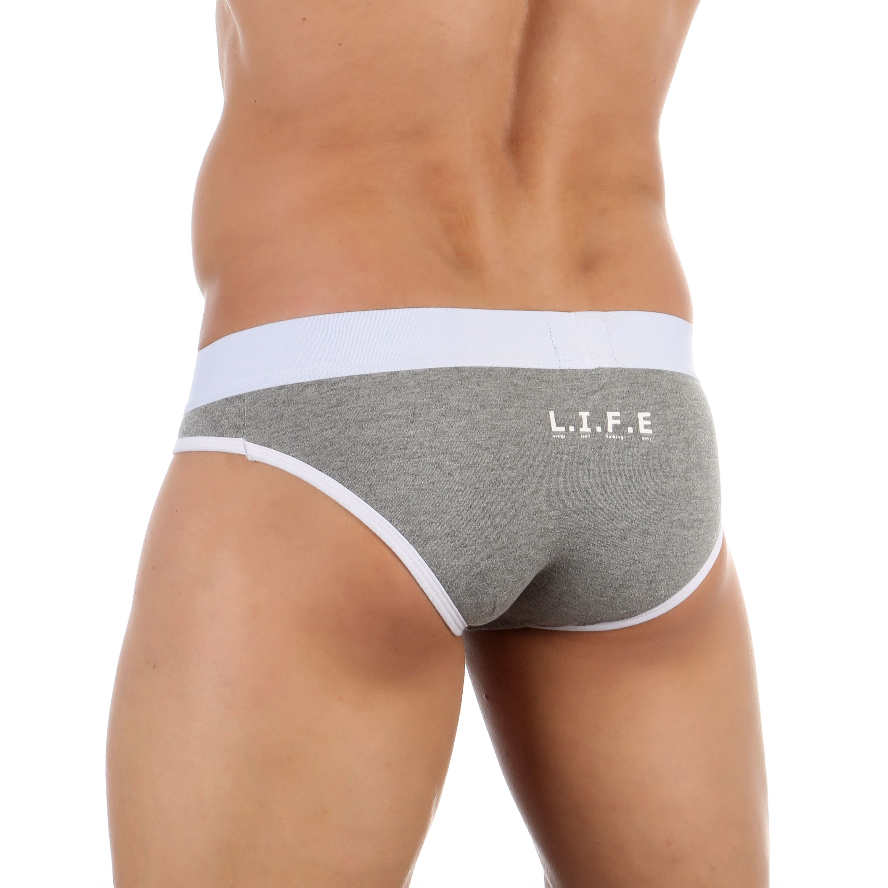 Мужские трусы слипы серые "L.I.F.E" Boefje фото 2