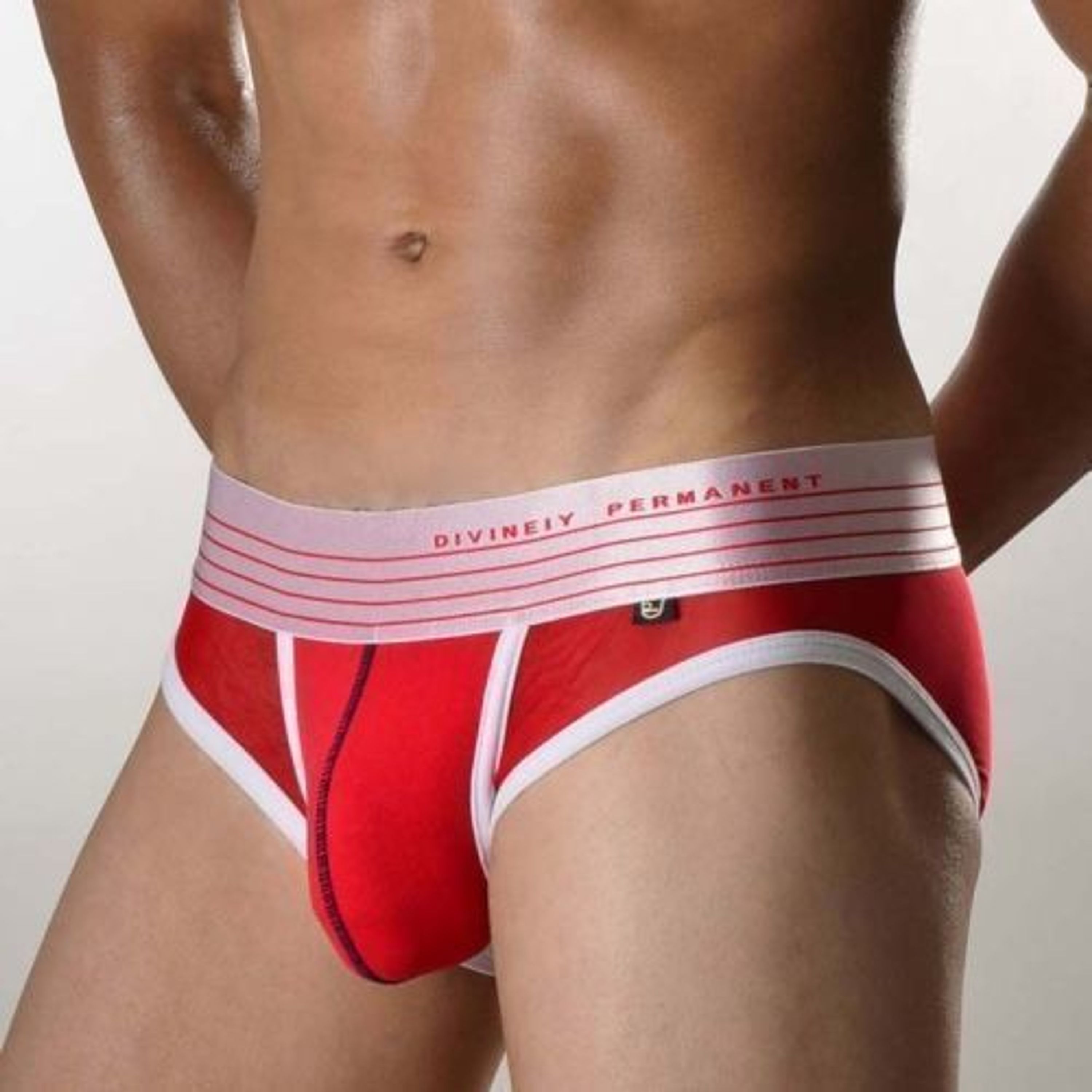 Мужские трусы слипы красные в сетку DOOP Red Brief фото 2