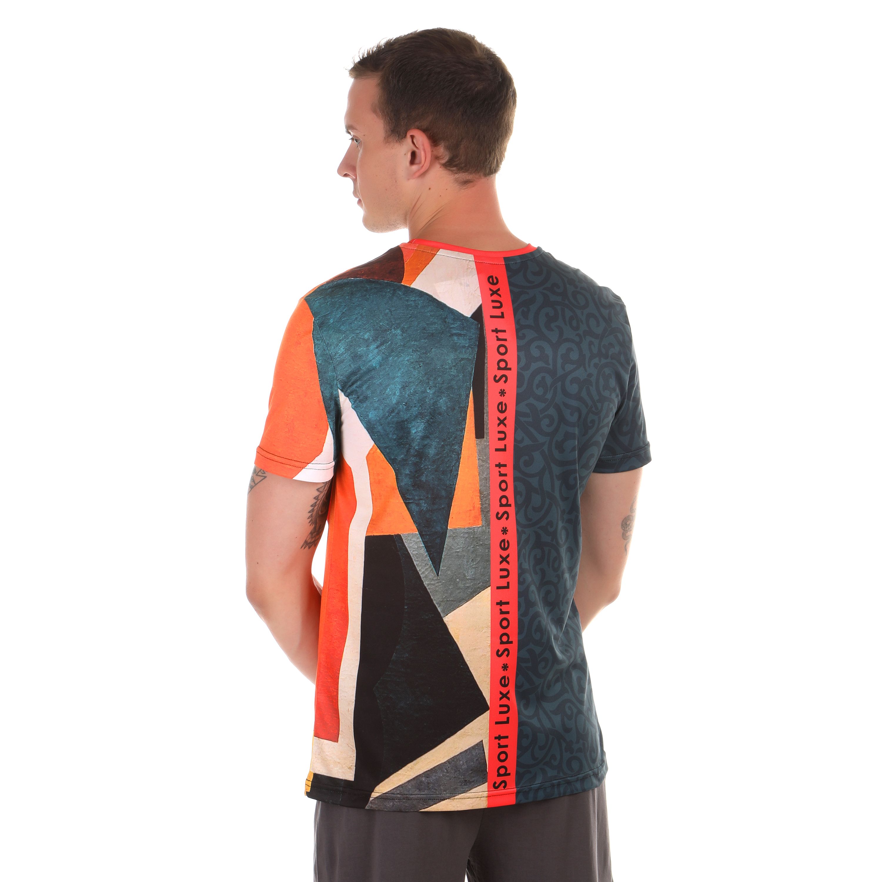 Мужская футболка изумрудная с разноцветным принтом Sesmik by Vlad Sedov VS002/VS0055 фото 2