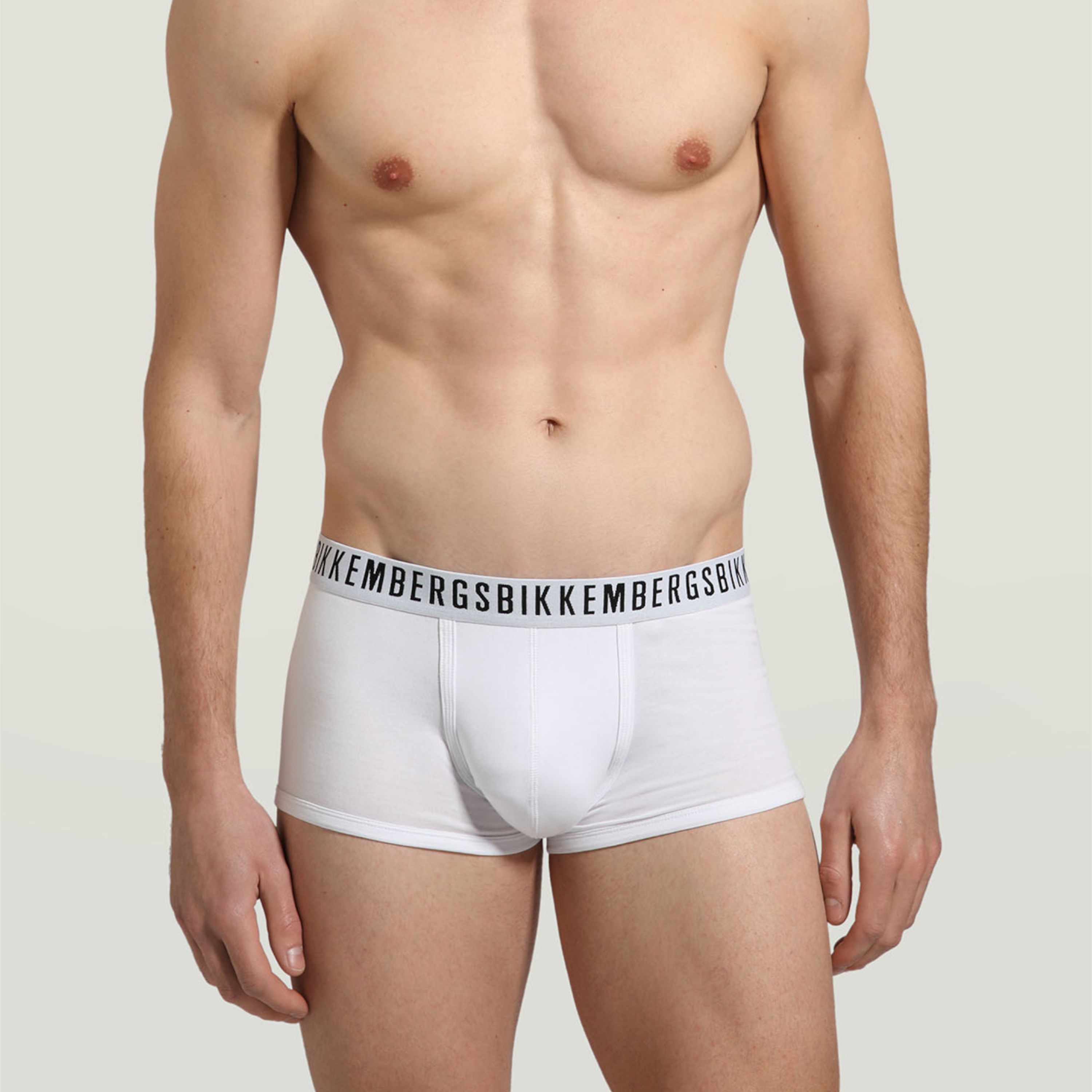 Мужские трусы хипсы белые набор 2 в 1 Bikkembergs CLASSIC BKK1UTR02BI/2 фото 2