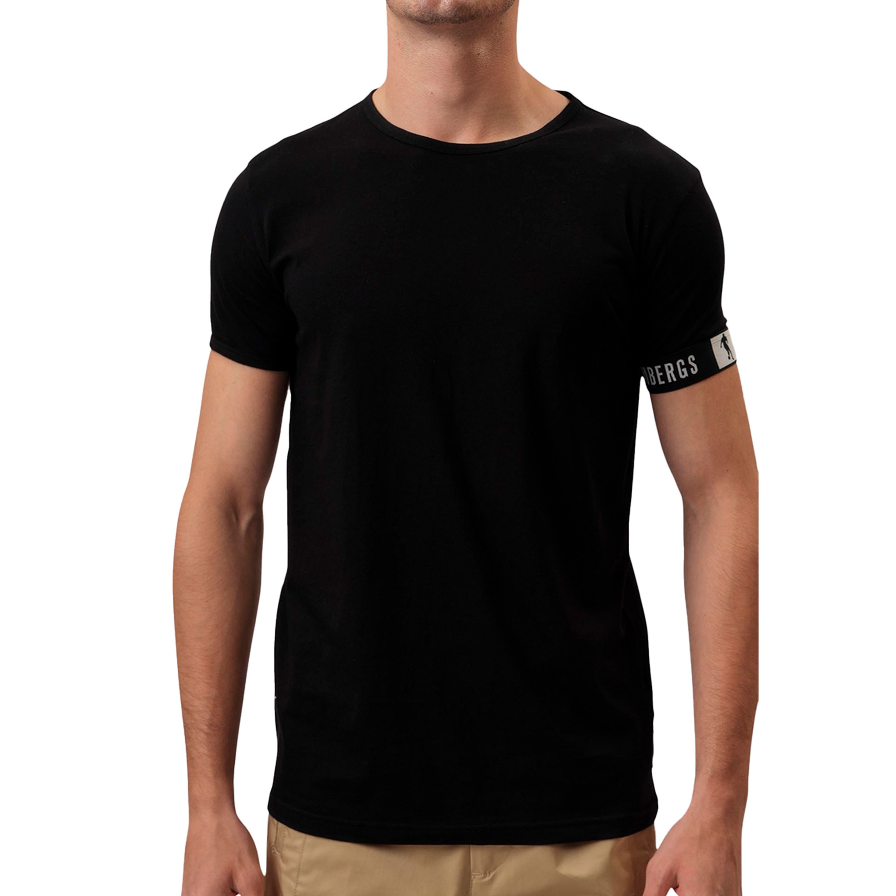 Мужская футболка черная с круглым вырезом Bikkembergs NEW PUPINO BKK42UTS17SI фото 1