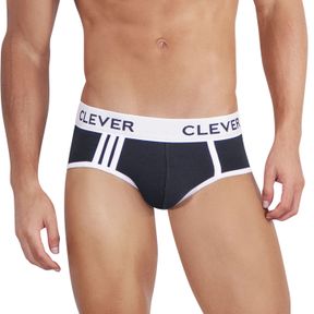 Фото Мужские трусы брифы черные Clever Moda Clever Moda PIPING BRIEF 500111