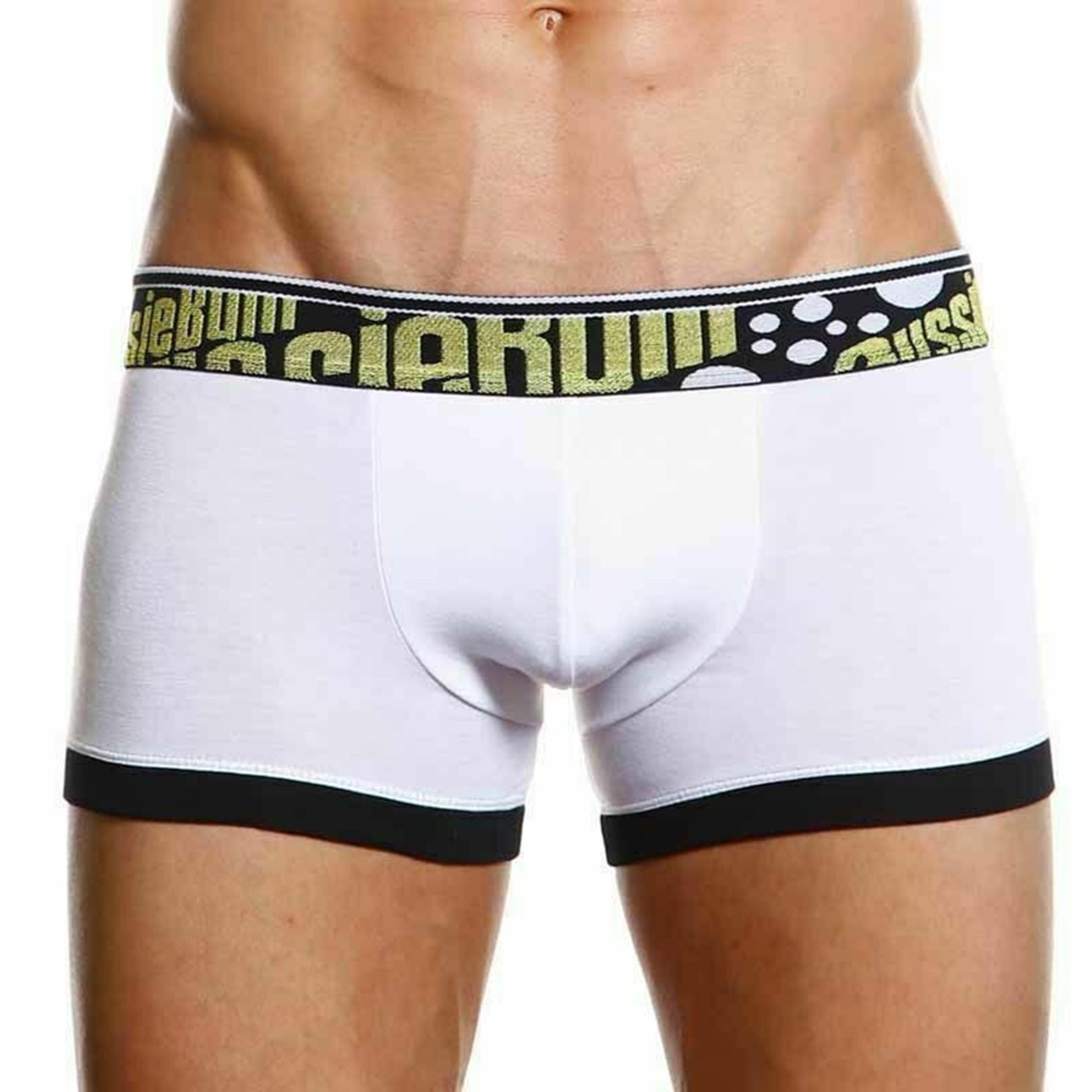 Мужские трусы боксеры Aussiebum Flaunt Hip Yellow & White AB00277 фото 2