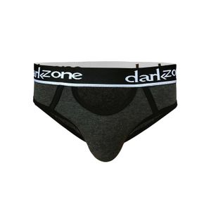 Фото Мужские трусы брифы с вырезом темно-серые DARKZONE DZN6259