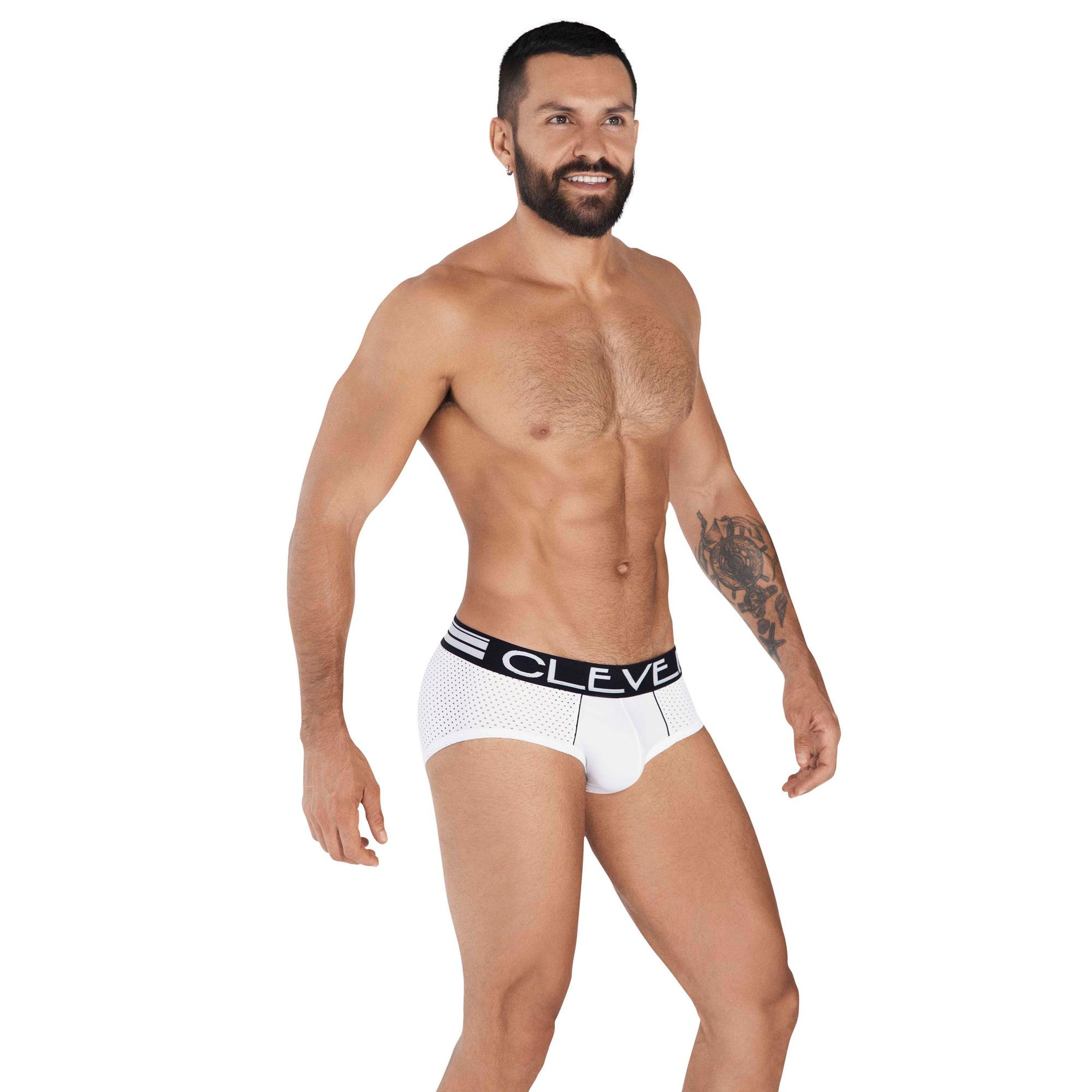 Мужские трусы брифы белые Clever STRATEGY PIPING BRIEF 036201 фото 2