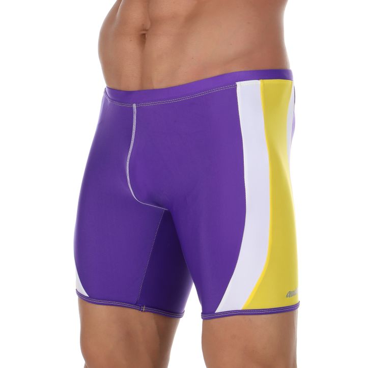 Мужские плавки баклажановые с желтыми полосами Aussiebum 