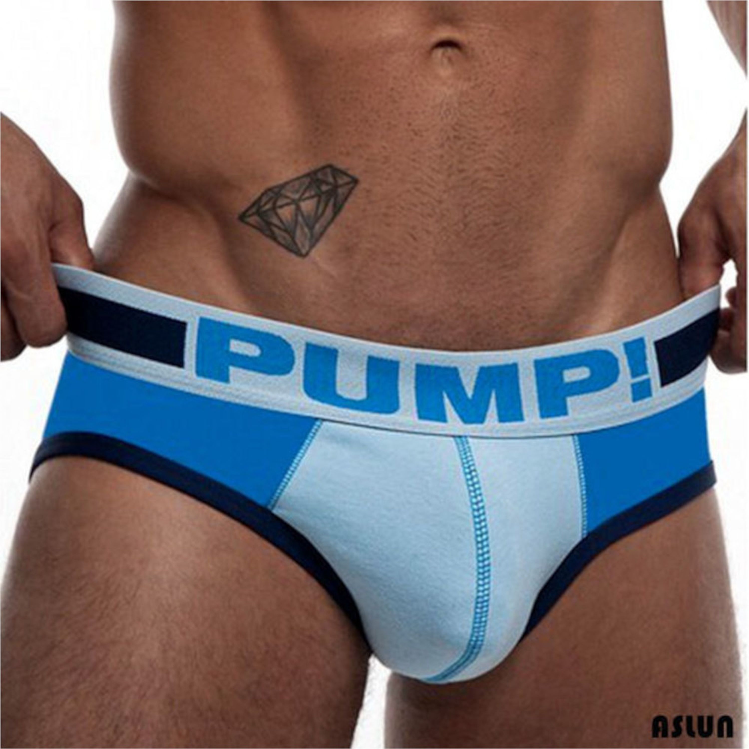 Мужские трусы брифы синие Pump Blue Brief H69-91 фото 1
