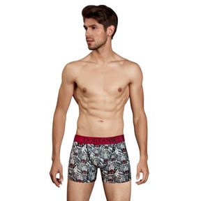 Фото Мужские трусы боксеры удлиненные черные с принтом Doreanse 1812