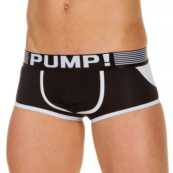 Мужские трусы хипсы черные с белой вставкой сзади PUMP! 