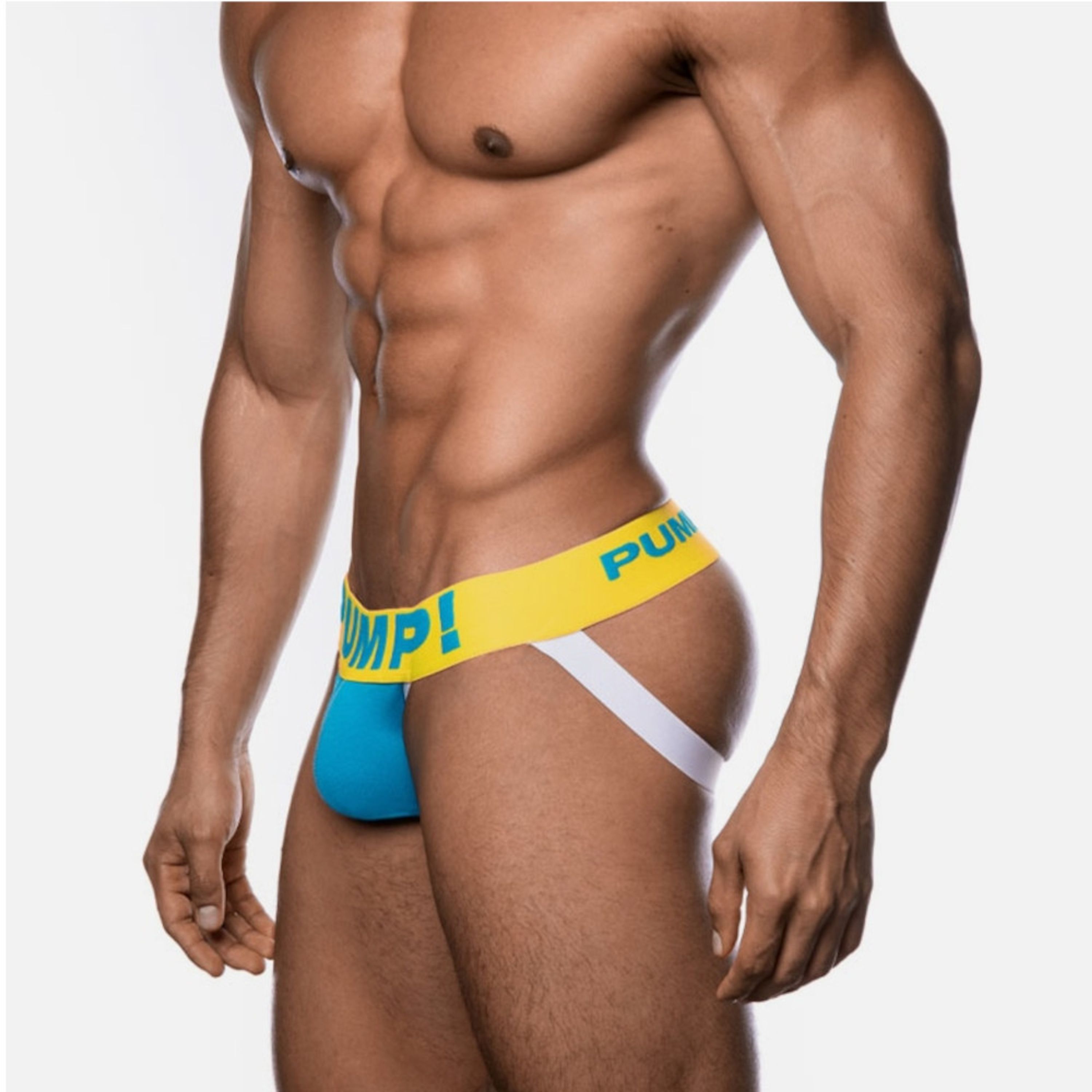 Мужские трусы джоки голубые с желтой резинкой PUMP! PU5106-17 фото 2