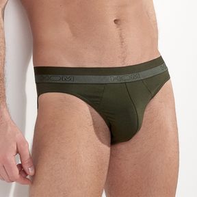 Фото Мужские трусы брифы хаки HOM Classic 40-0204-00DK