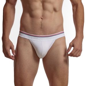 Фото Мужские трусы танга белые JOCKMAIL JM3037-1