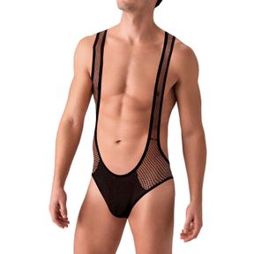 Фото Мужское боди черное в сетку Doreanse 3053