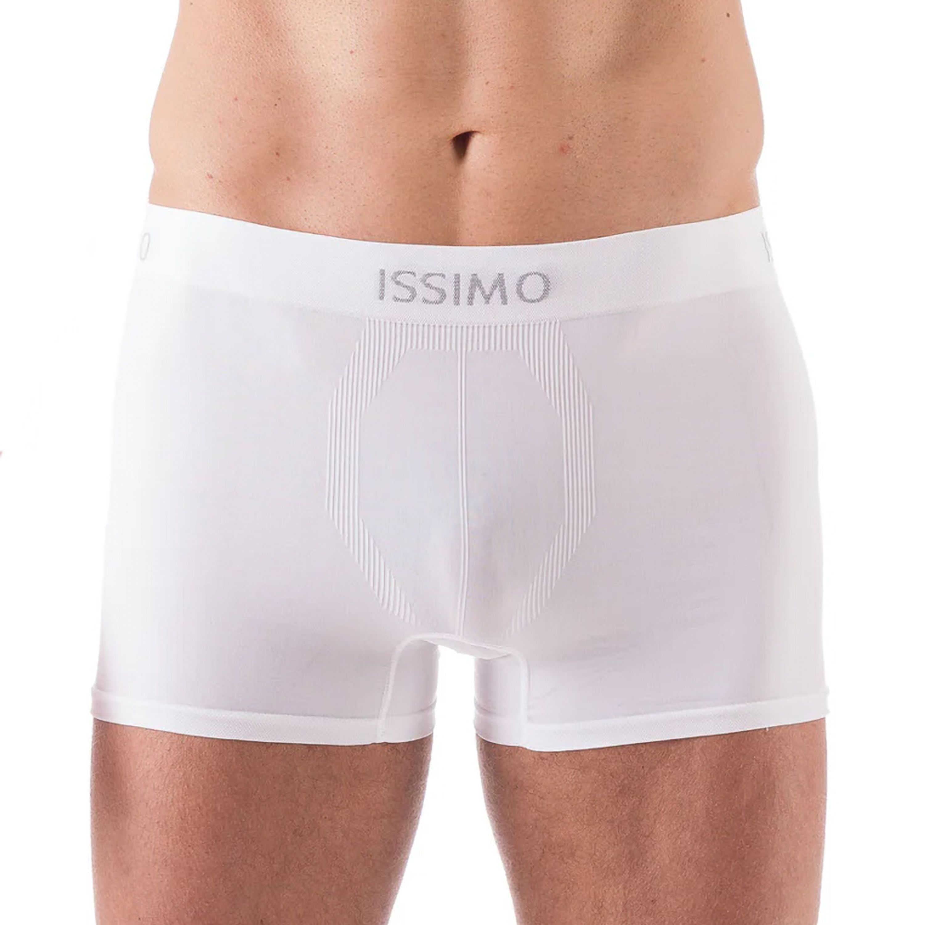 Мужские трусы боксеры белые бесшовные ISSIMO BOXER 211 фото 1