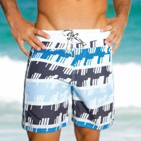 Фото  Мужские плавательные шорты Aussiebum Beach Shorts Geometrical Blue