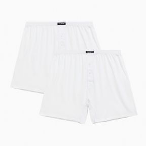 Фото Мужские трусы боксеры белые набор 2в1 ATLANTIC Basic Man 2BMB-003