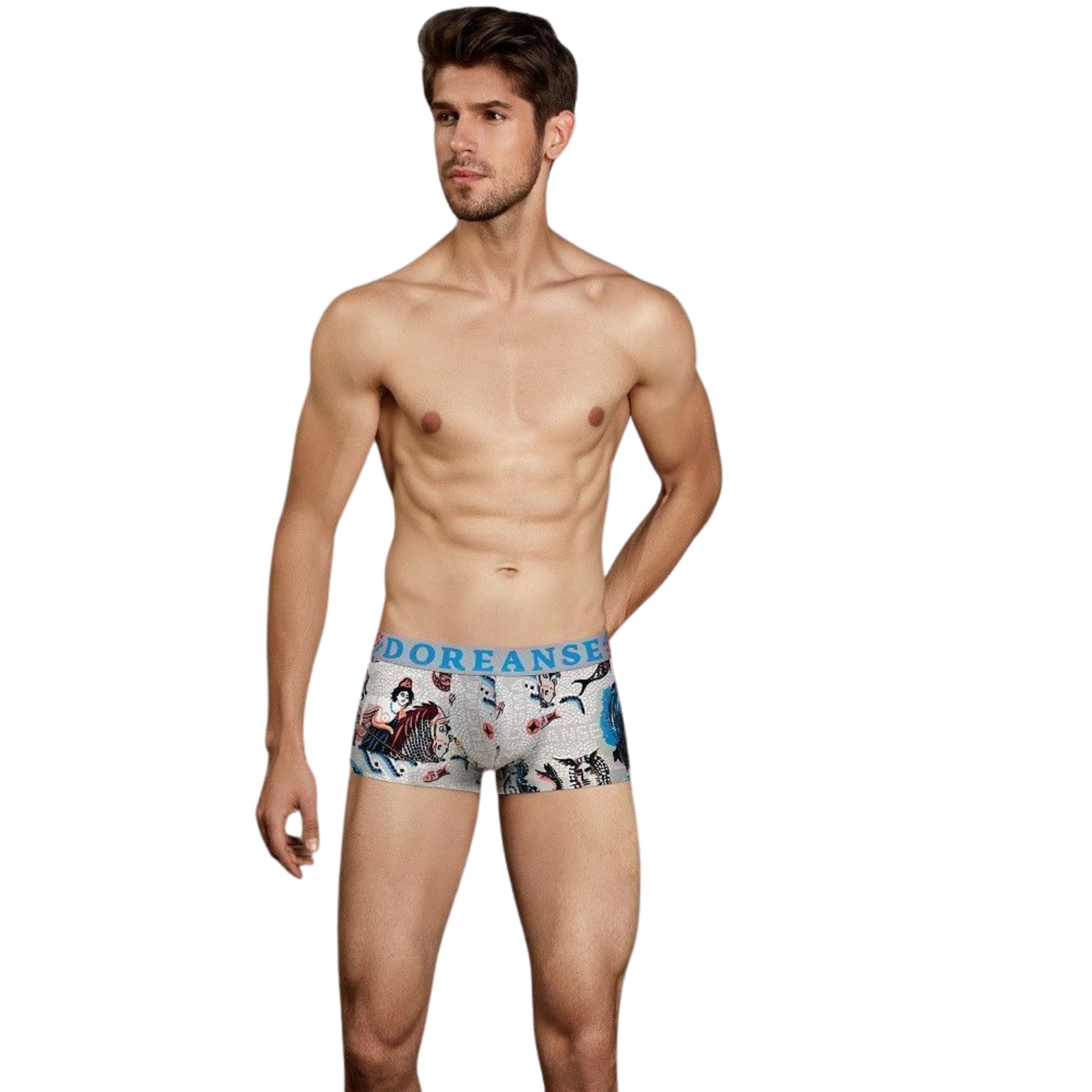 Мужские трусы хипсы серые с принтом Doreanse 1701 фото 1