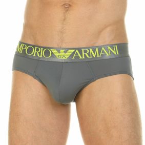 Фото Мужские трусы брифы серые Emporio Armani