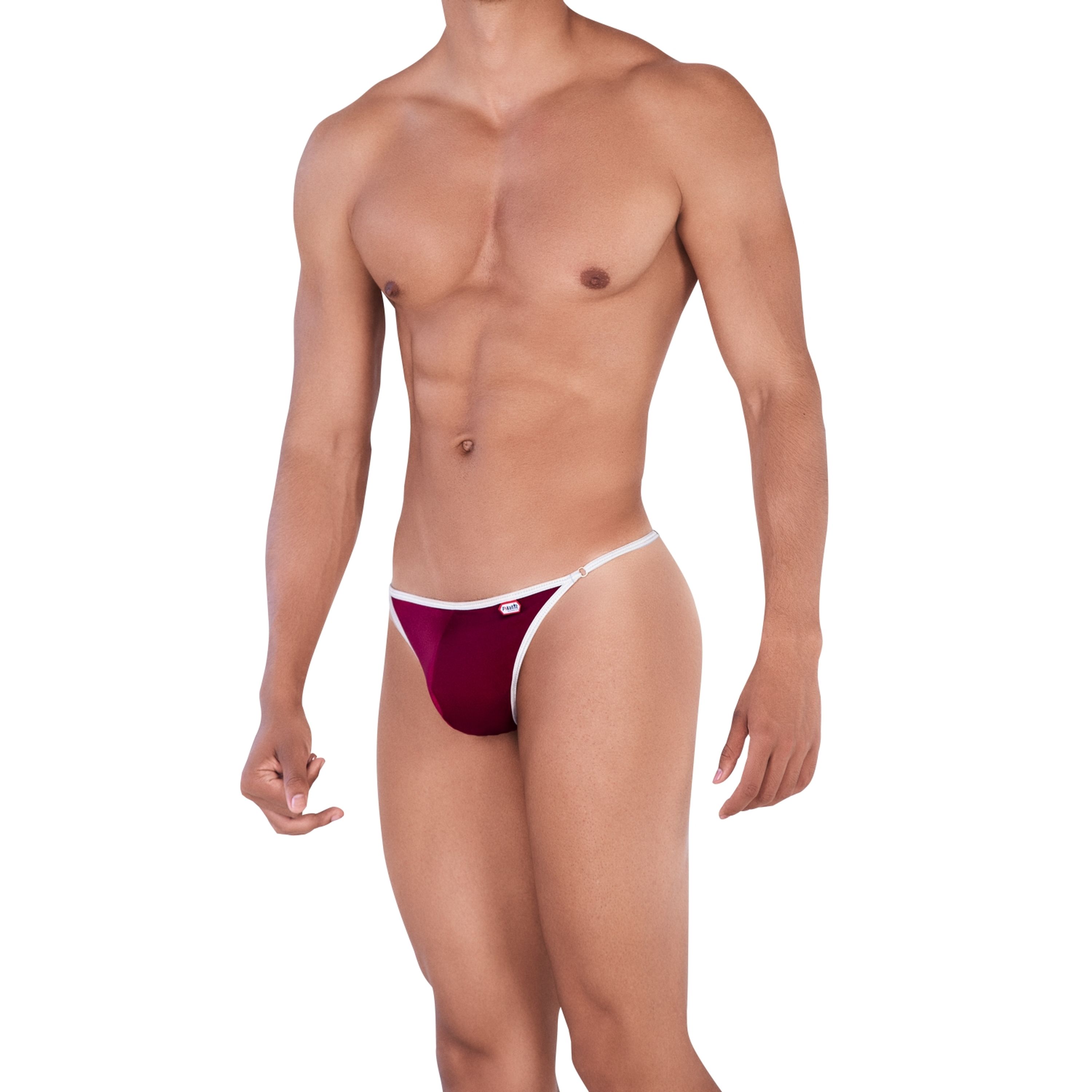Мужские трусы стринги бордовые Pikante BUD THONG 033819 фото 2
