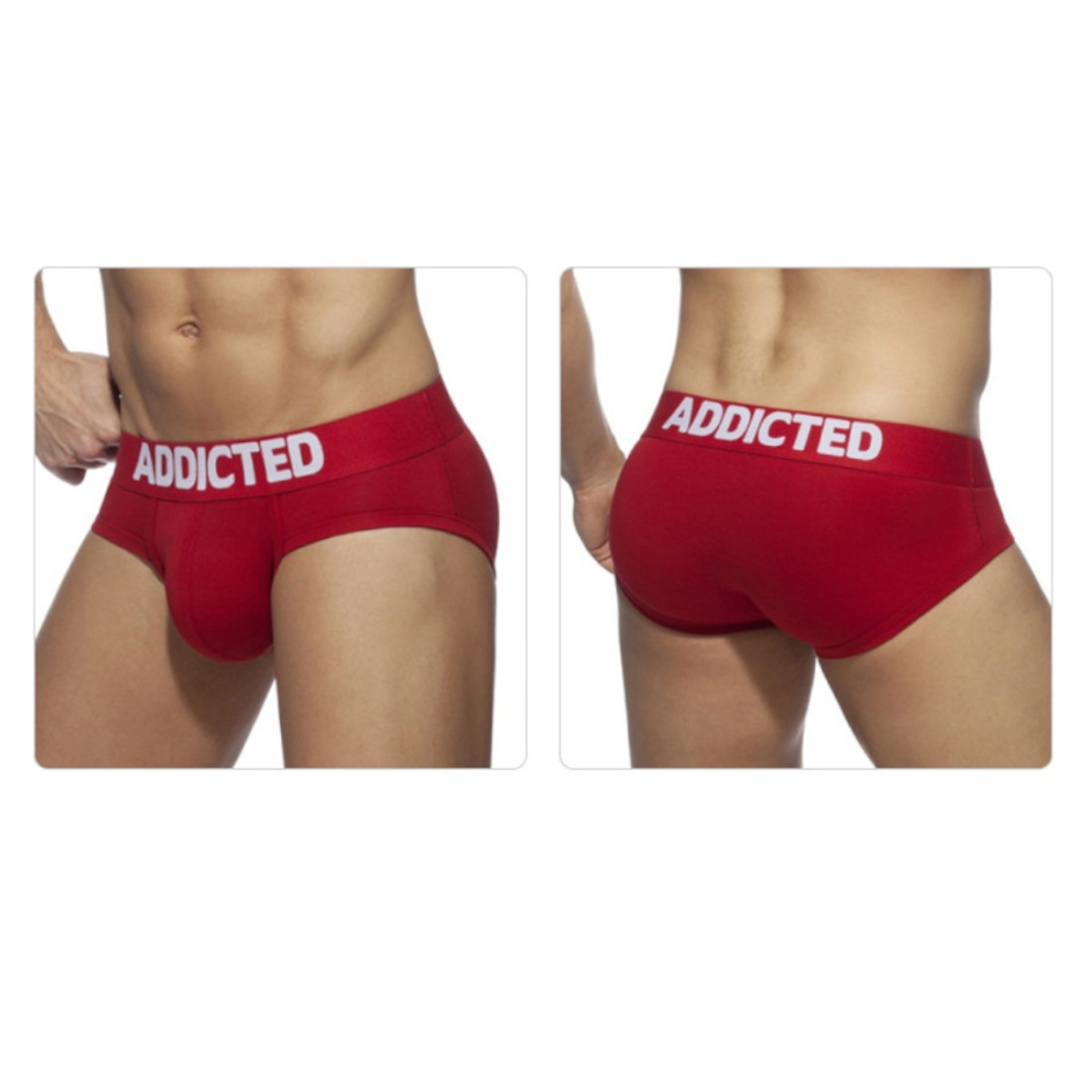 Мужские трусы брифы красные Addicted AD2076-8 фото 2