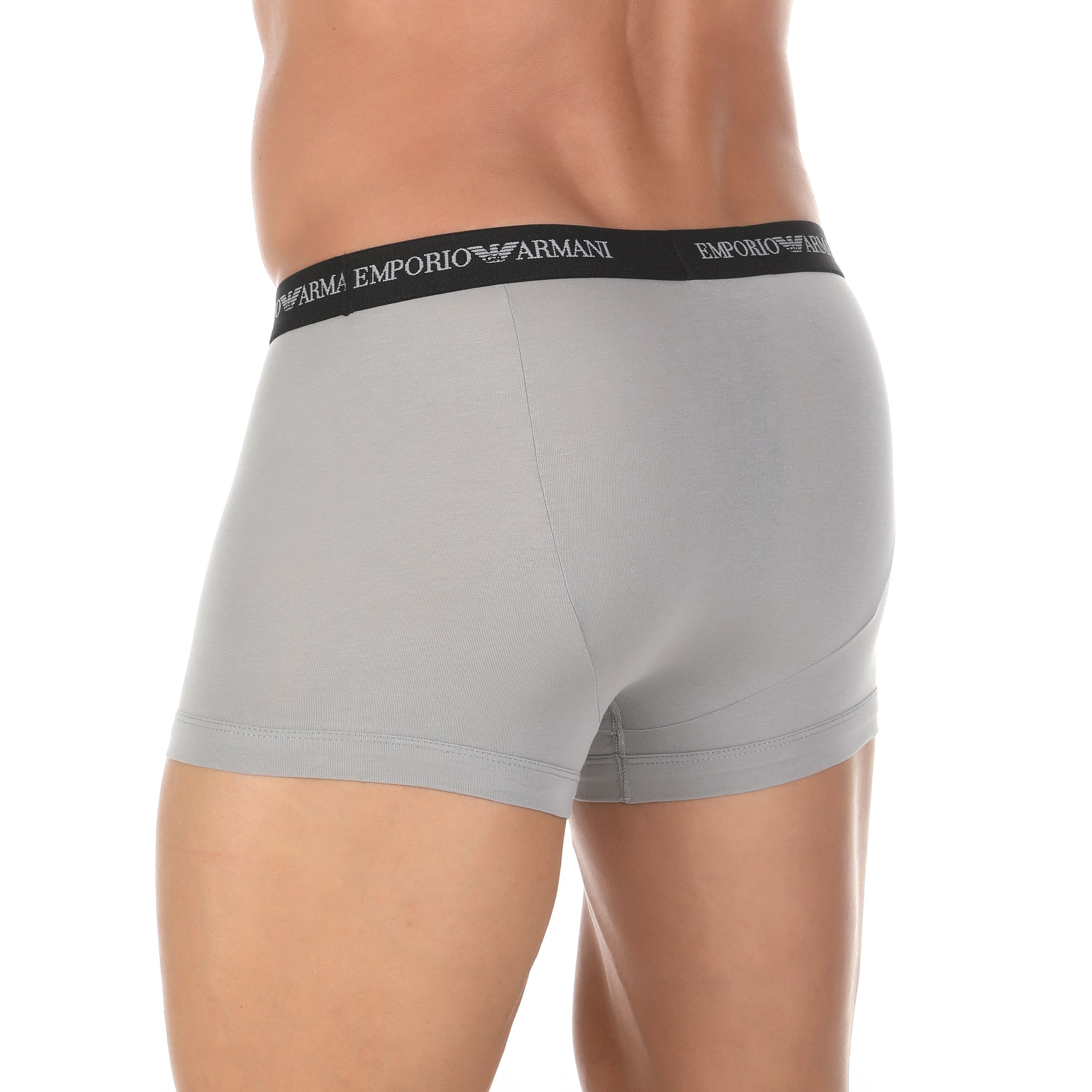 Набор мужских трусов боксеров 3в1 (белые, черные, серые) Emporio Armani 111357_CC717 02910 фото 3