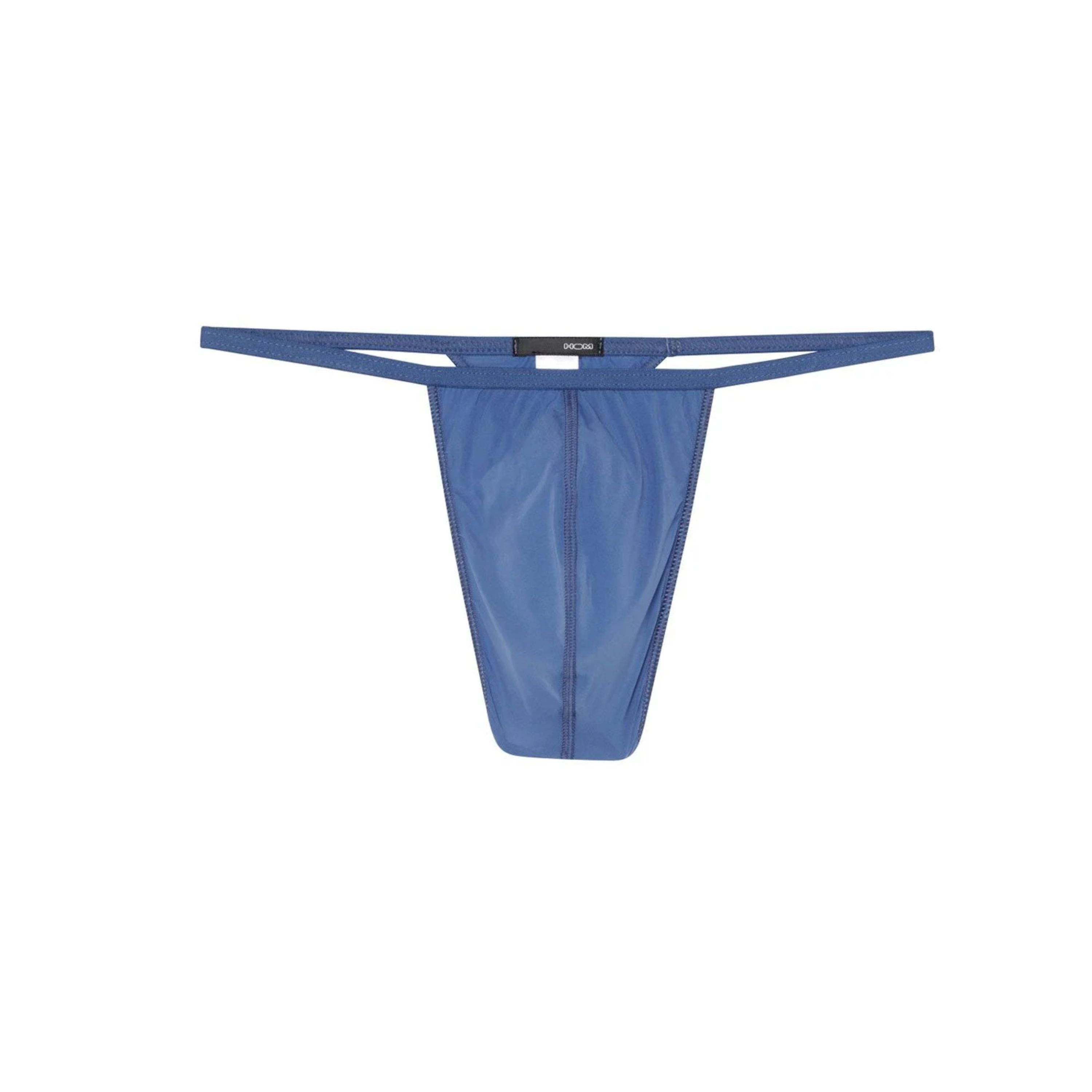 Мужские трусы стринги синие HOM PLUME G-String 359931_4000CG фото 3